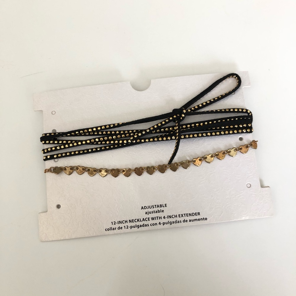 NEW 12 IN Necklace with 4 IN Extender Chocker Set